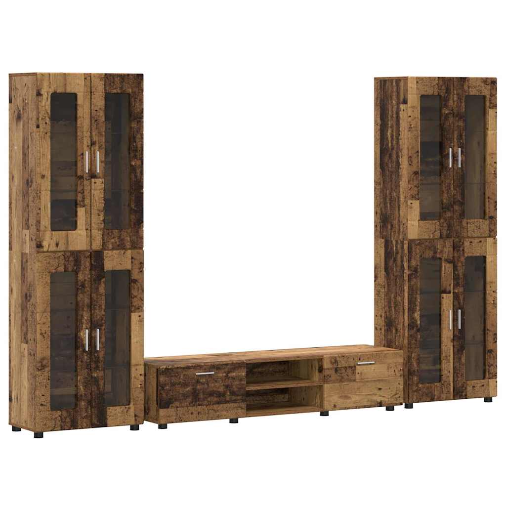 vidaXL TV Cabinet Set FLORIN 3 pcs 150 x 39 x 30 cm Old Wood 2