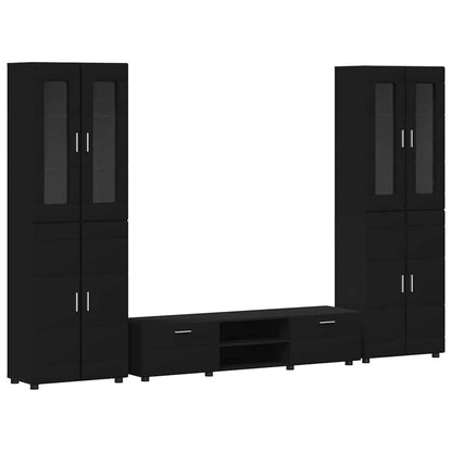 vidaXL TV Cabinet Set FLORIN 3 pcs 150 x 39 x 30 cm Black 2