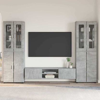 vidaXL TV Cabinet Set FLORIN 3 pcs 150 x 39 x 30 cm Concrete Grey 1