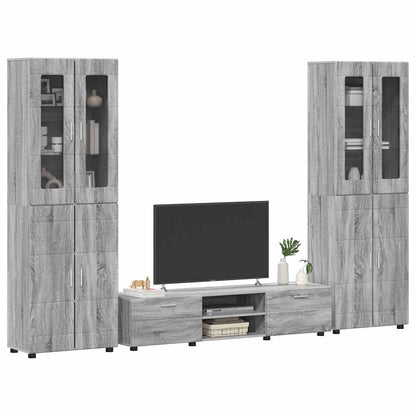 vidaXL TV Cabinet Set FLORIN 3 pcs 150 x 39 x 30 cm Grey Sonoma 3