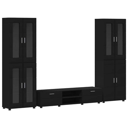 vidaXL TV Cabinet Set FLORIN 3 pcs 150 x 39 x 30 cm Black 2