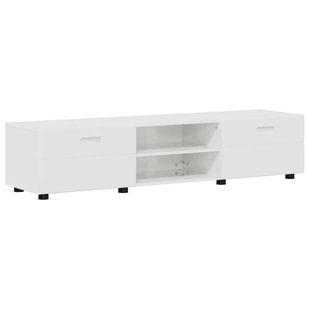 vidaXL TV Cabinet Set FLORIN 3 pcs High Gloss White Engineered Wood 6