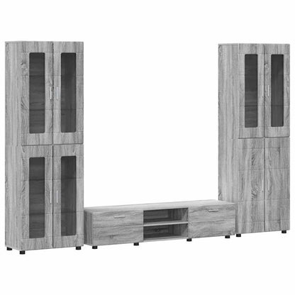vidaXL TV Cabinet Set FLORIN 3 pcs 150 x 39 x 30 cm Grey Sonoma 2