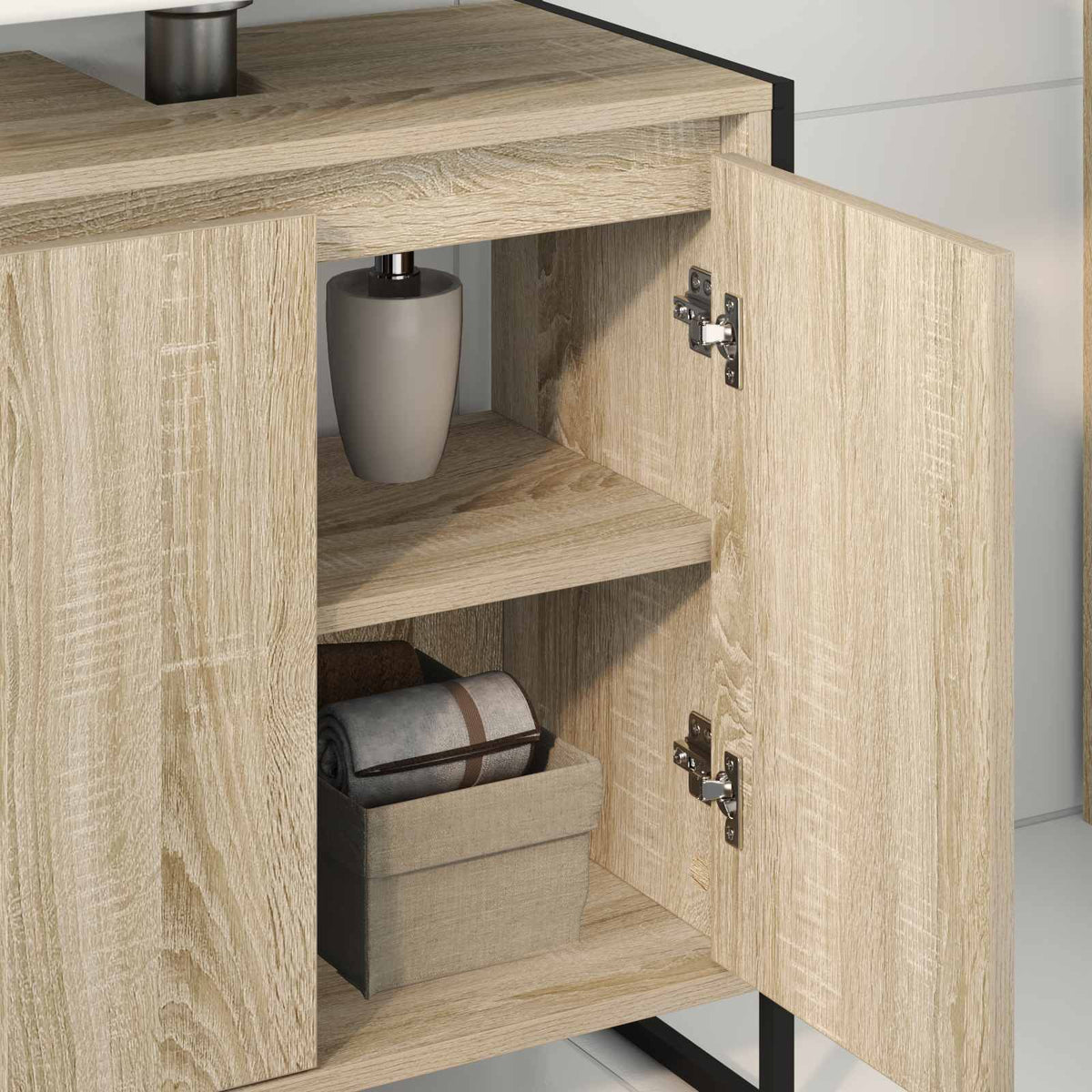Bathroom Cabinet Engineered Wood Sonoma oak 60 x 30 x 60 cm