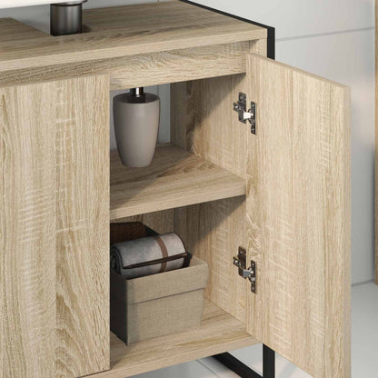 Bathroom Cabinet Engineered Wood Sonoma oak 60 x 30 x 60 cm