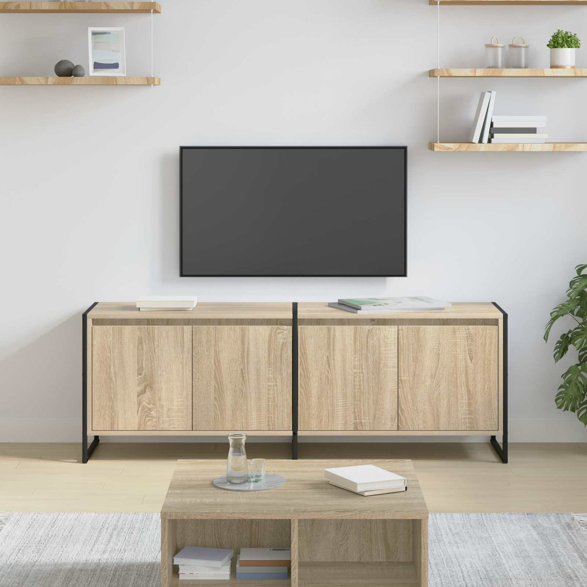 TV Cabinet 140 x 36 x 49.5 cm Engineered Wood Sonoma oak