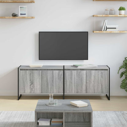 TV Cabinet 140 x 36 x 49.5 cm Engineered Wood Grey sonoma