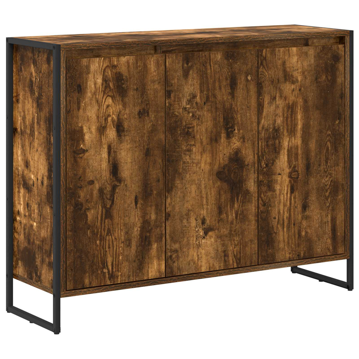 Side Cabinet 96.5 x 30 x 75.5 cm Engineered Wood Smoked oak