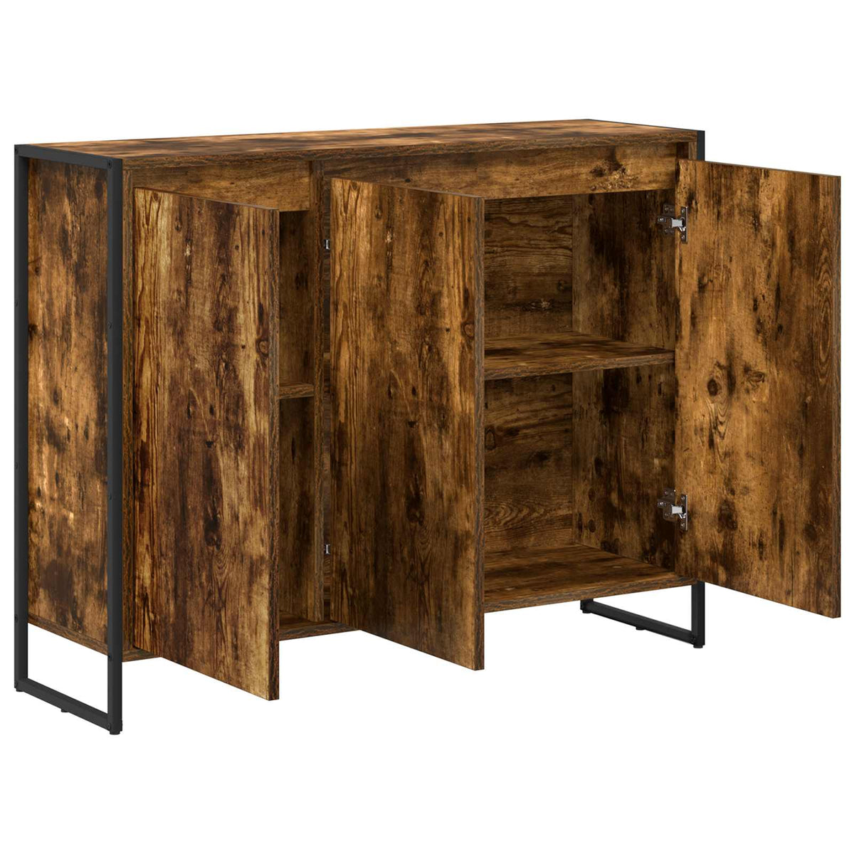 Side Cabinet 96.5 x 30 x 75.5 cm Engineered Wood Smoked oak