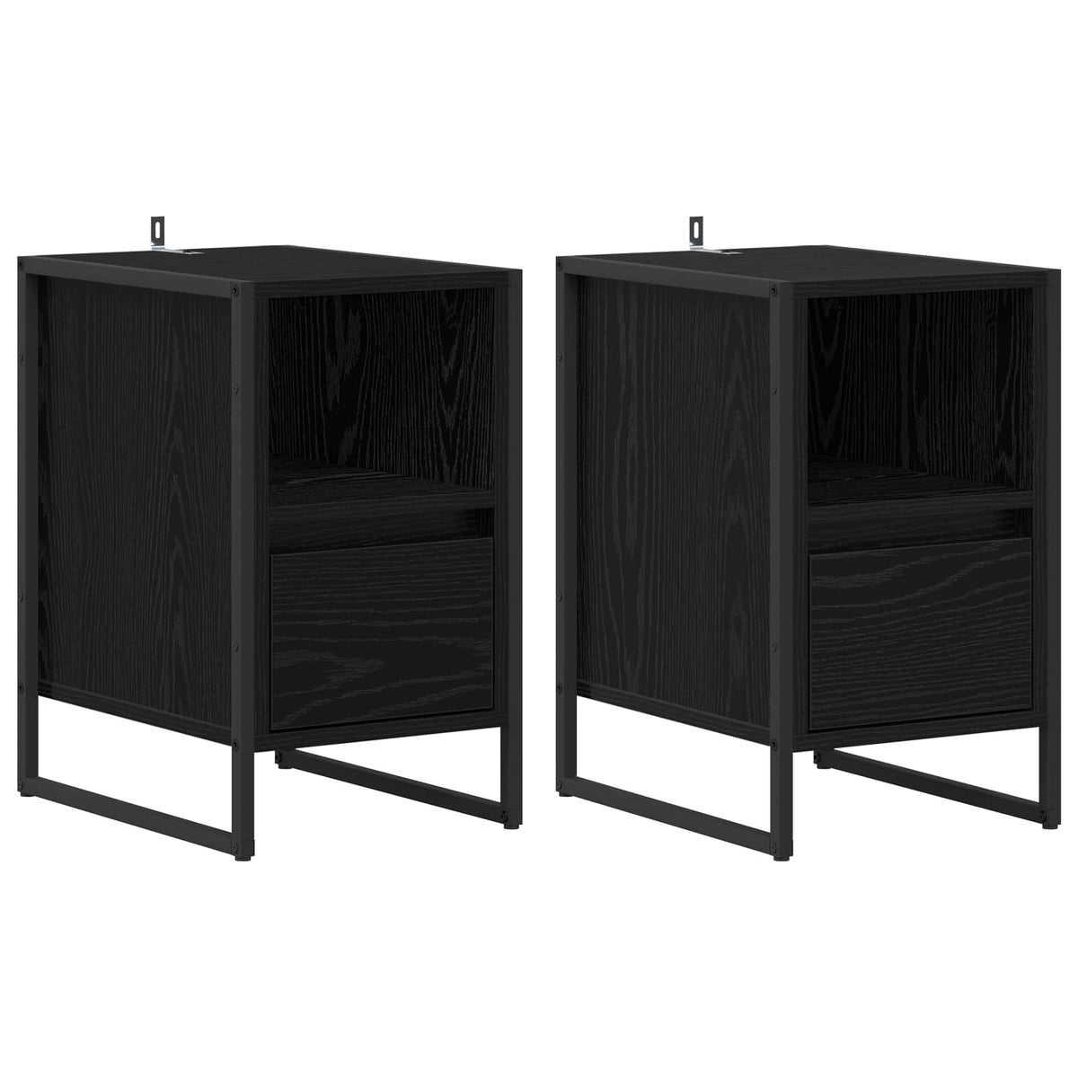 Bedside Table 39.5 x 30 x 50 cm Engineered Wood Black oak