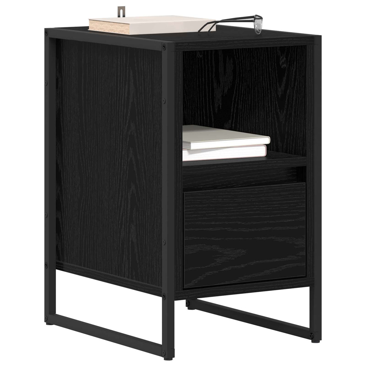 Bedside Table 39.5 x 30 x 50 cm Engineered Wood Black oak