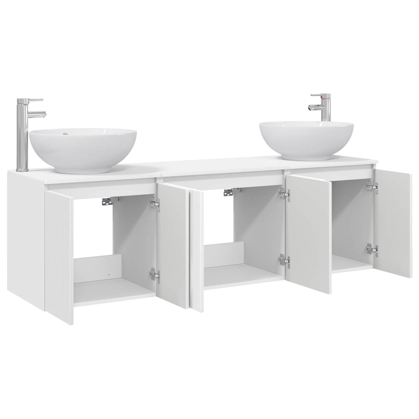 vidaXL Bathroom Cabinet Set 3 pcs White 49.5 x 44.5 x 65 cm 3