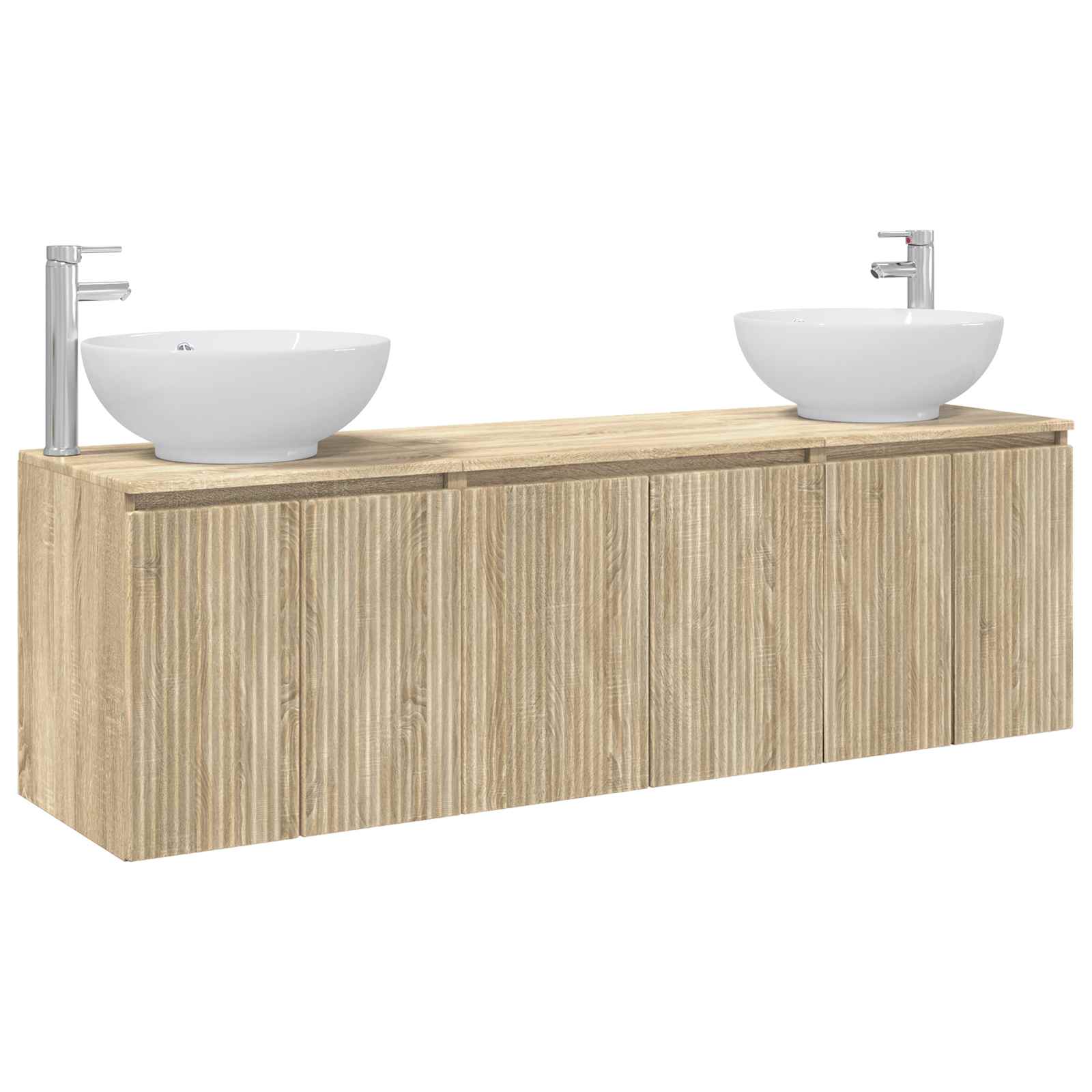 vidaXL Bathroom Cabinet Set 3 pcs Sonoma Oak 49.5 x 44.5 x 65 cm 2
