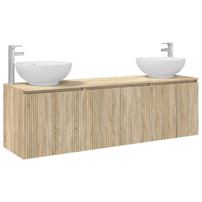 vidaXL Bathroom Cabinet Set 3 pcs Sonoma Oak 49.5 x 44.5 x 65 cm 2