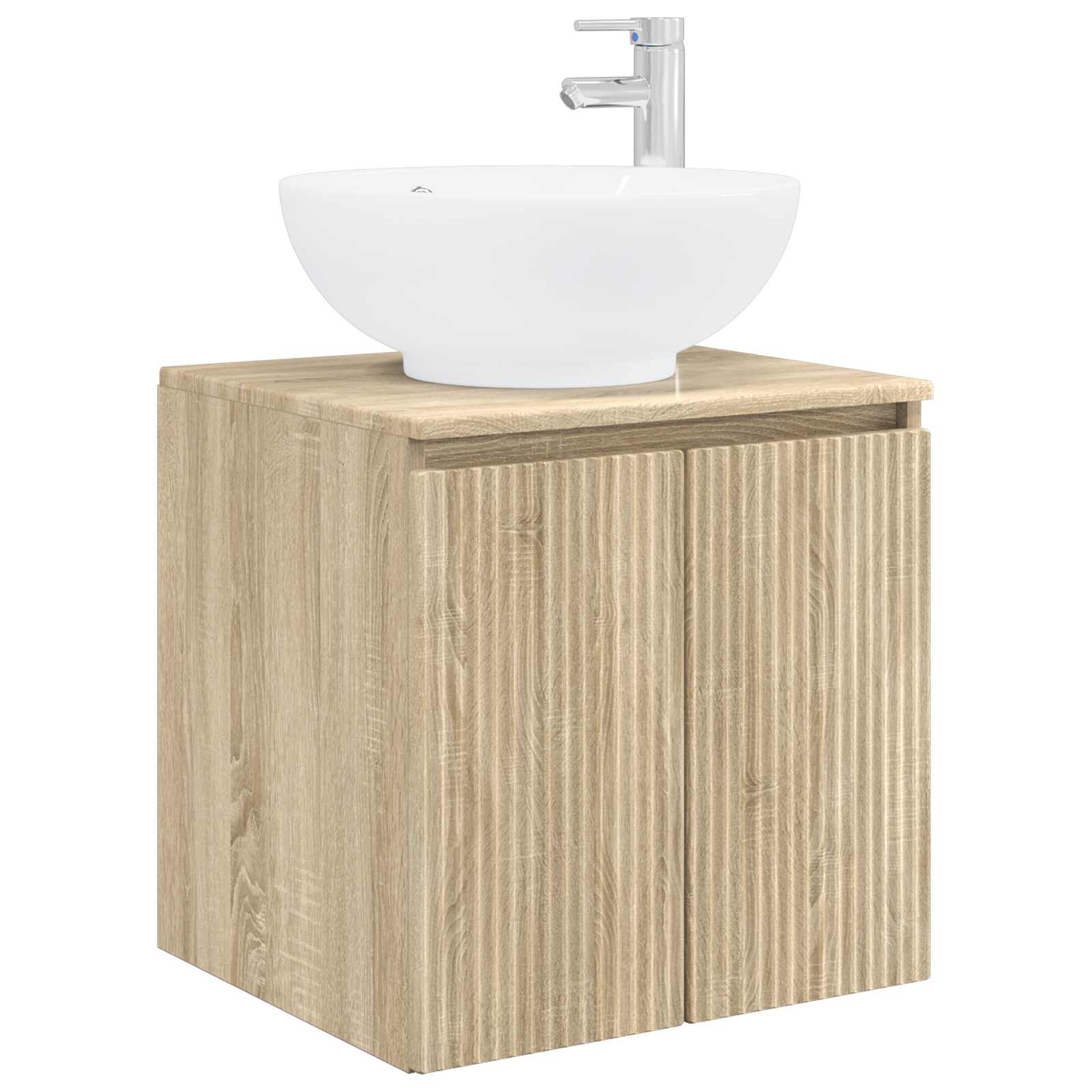 vidaXL Bathroom Cabinet Set 3 pcs Sonoma Oak 49.5 x 44.5 x 65 cm 4