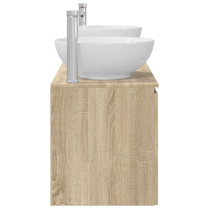 vidaXL Bathroom Cabinet Set 3 pcs Sonoma Oak 49.5 x 44.5 x 65 cm 6