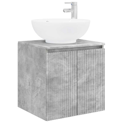 vidaXL Bathroom Cabinet Set 3 pcs Concrete Grey 49.5 x 44.5 x 65 cm 4