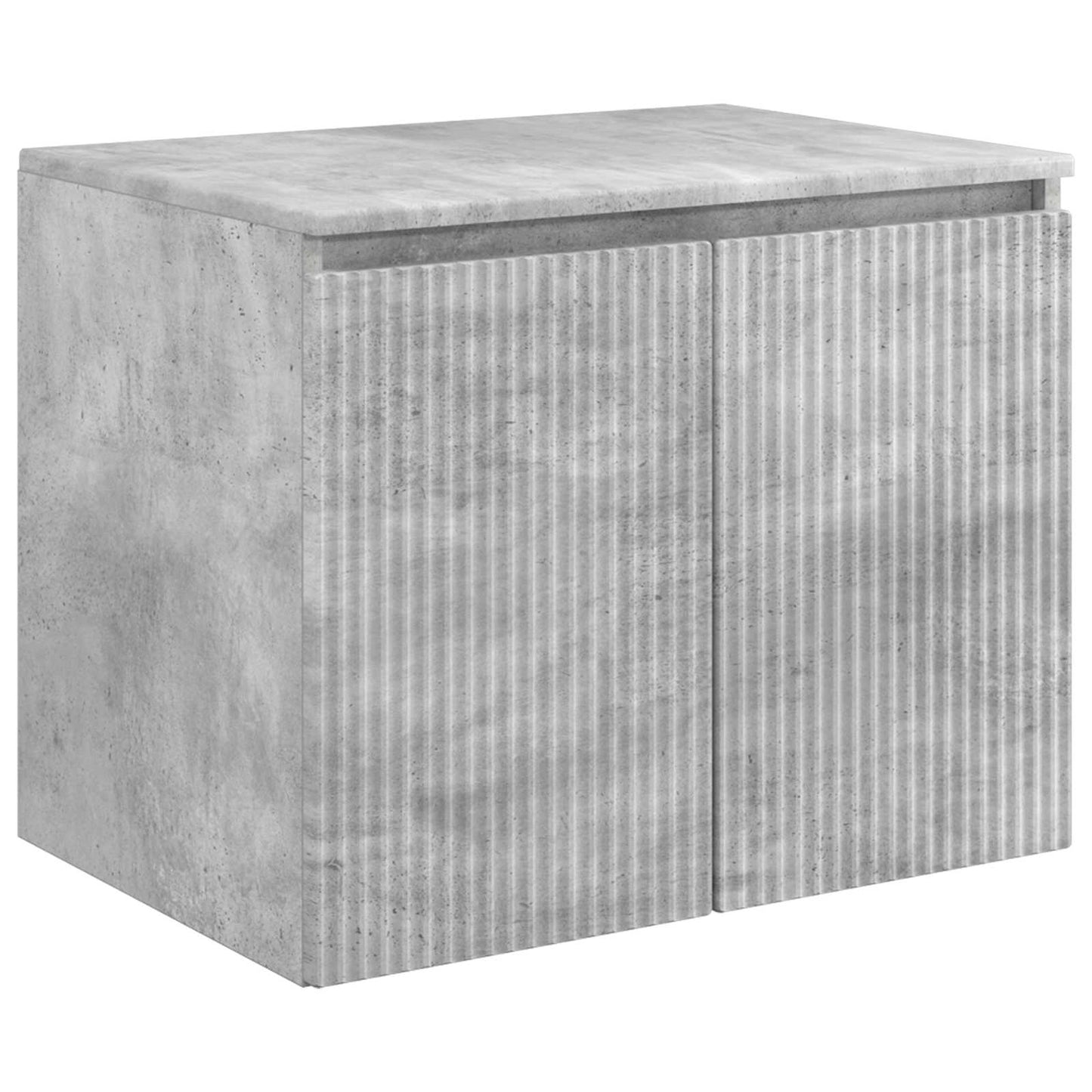 vidaXL Bathroom Cabinet Set 3 pcs Concrete Grey 49.5 x 44.5 x 65 cm 5