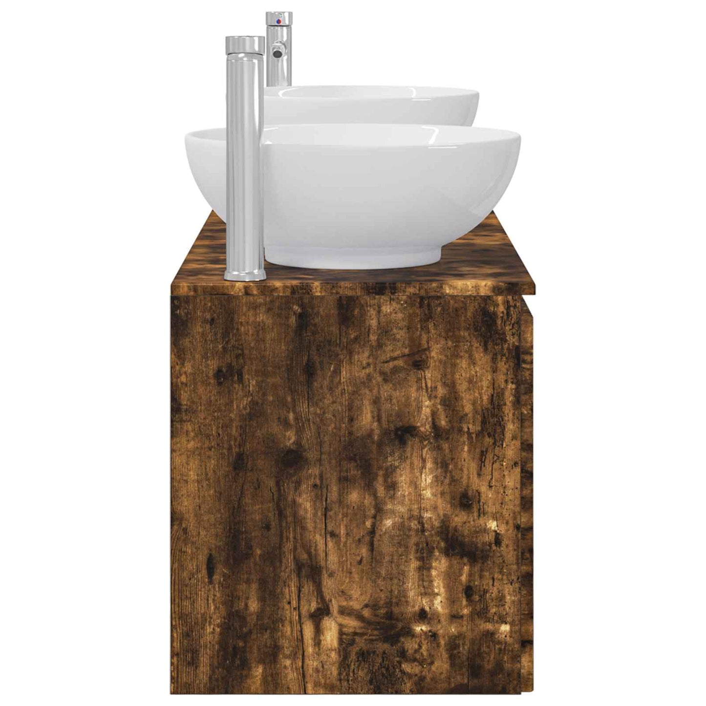 vidaXL Bathroom Cabinet Set 3 pcs Smoked Oak 49.5 x 44.5 x 65 cm 6