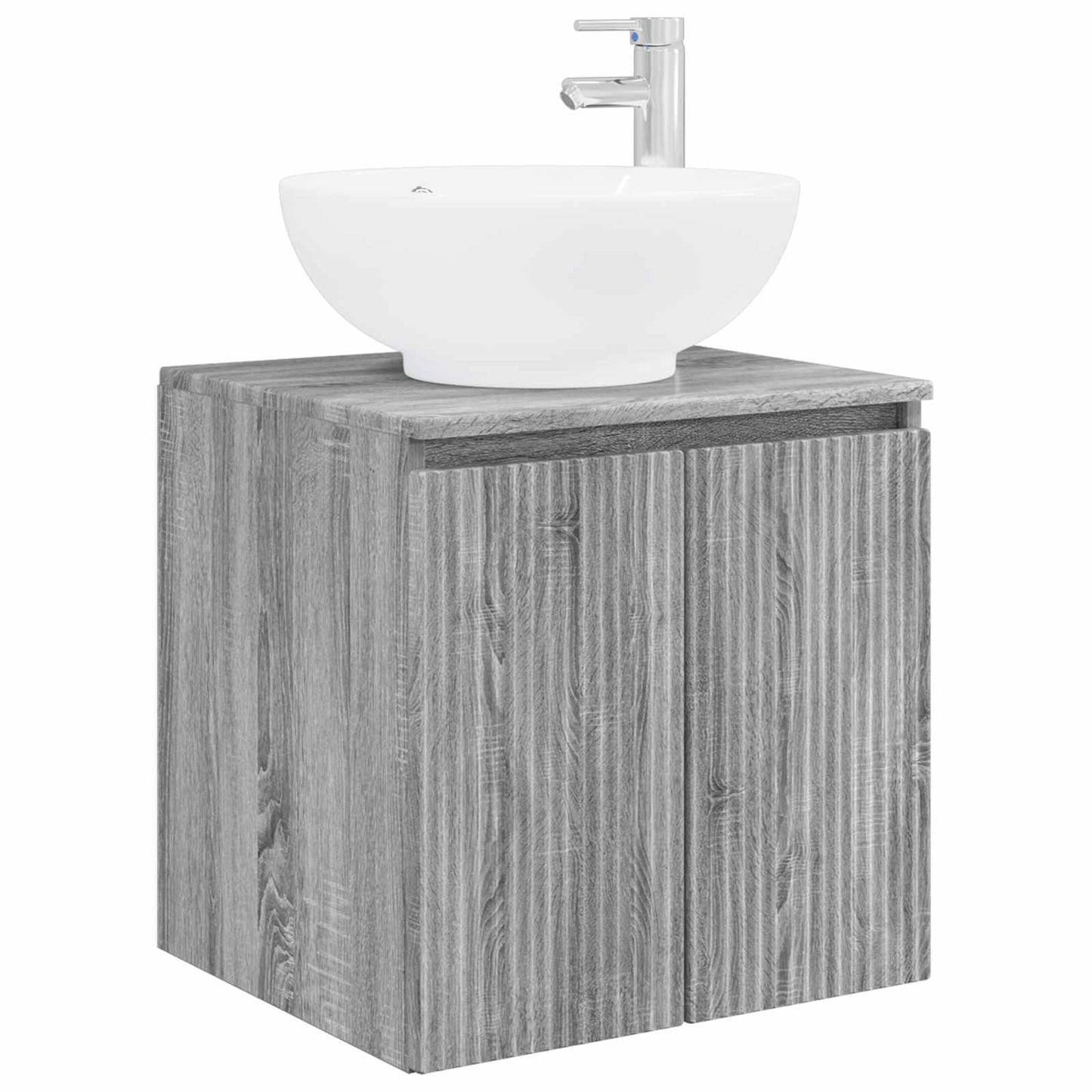 vidaXL Bathroom Cabinet Set 3 pcs Grey Sonoma 49.5 x 44.5 x 65 cm 4