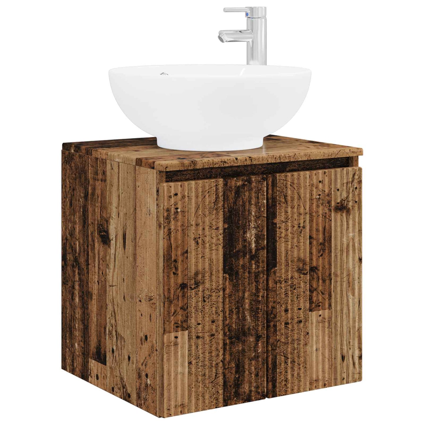 vidaXL Bathroom Cabinet Set 3 pcs Old Wood 49.5 x 44.5 x 65 cm 4