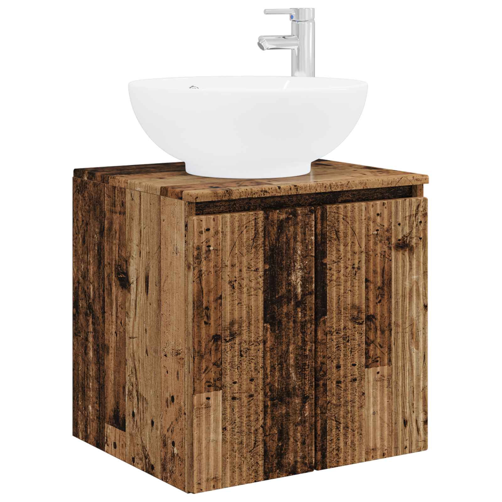 vidaXL Bathroom Cabinet Set 3 pcs Old Wood 49.5 x 44.5 x 65 cm 4