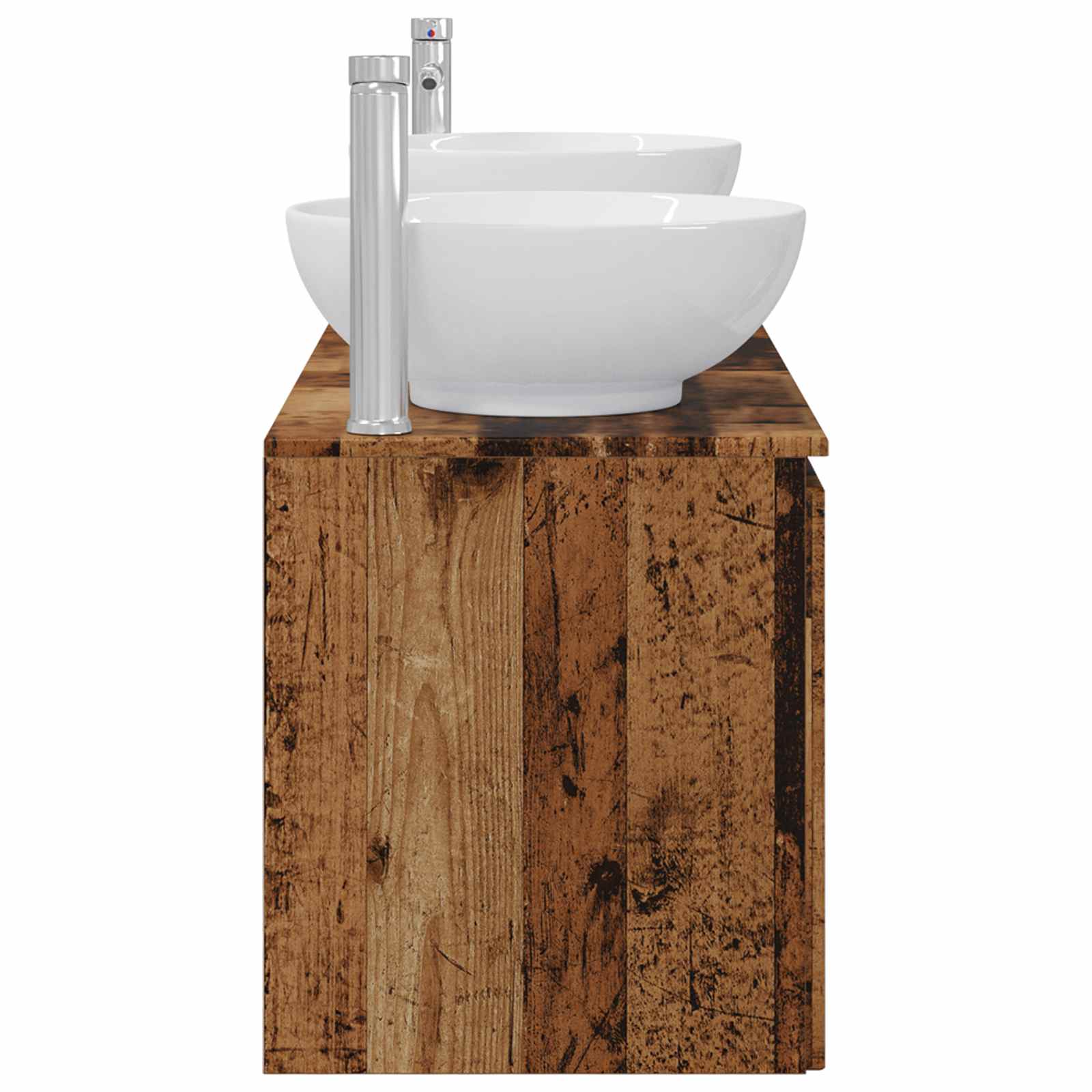 vidaXL Bathroom Cabinet Set 3 pcs Old Wood 49.5 x 44.5 x 65 cm 6