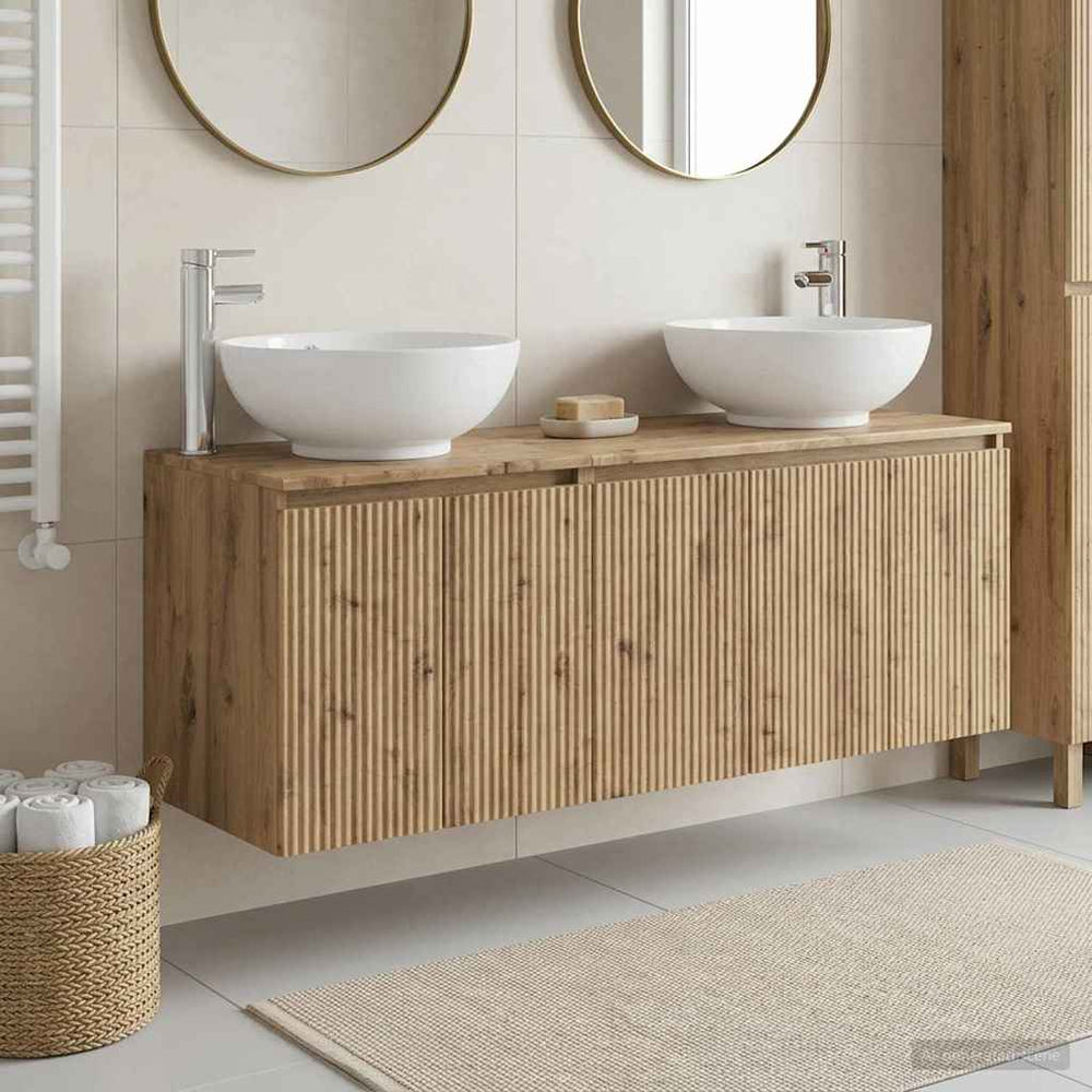 vidaXL Bathroom Cabinet Set 3 pcs Artisan Oak 49.5 x 44.5 x 65 cm