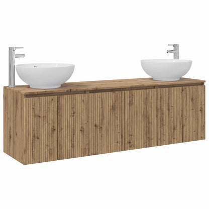 vidaXL Bathroom Cabinet Set 3 pcs Artisan Oak 49.5 x 44.5 x 65 cm 2