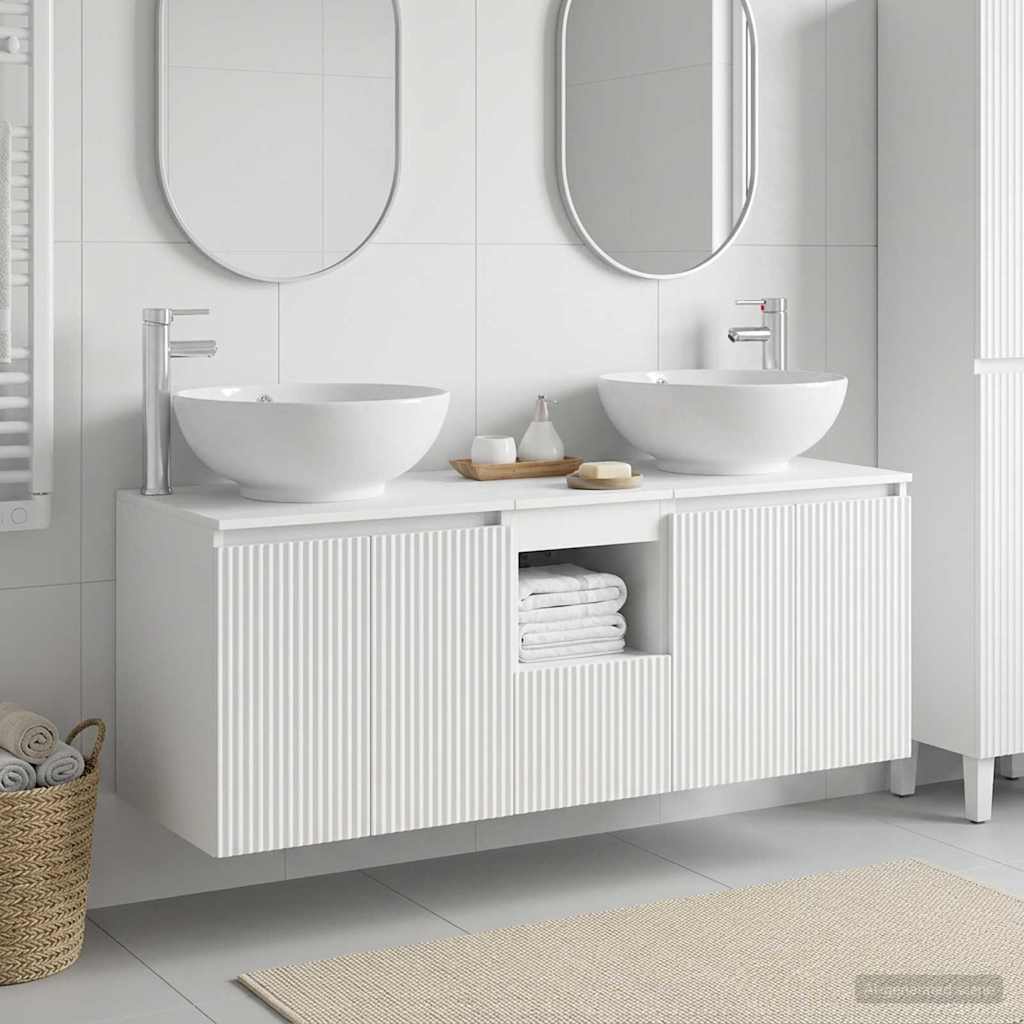 vidaXL Bathroom Cabinet Set 3 pcs White 49.5 x 44.5 x 65 cm 1