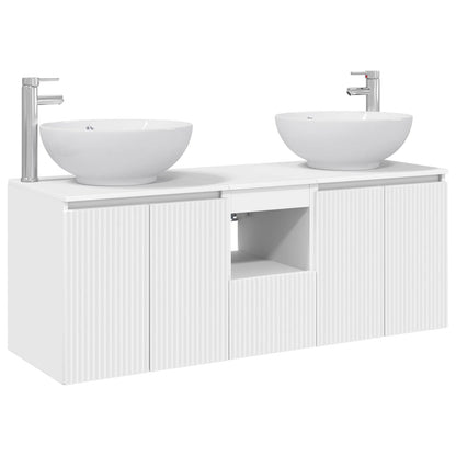 vidaXL Bathroom Cabinet Set 3 pcs White 49.5 x 44.5 x 65 cm 2