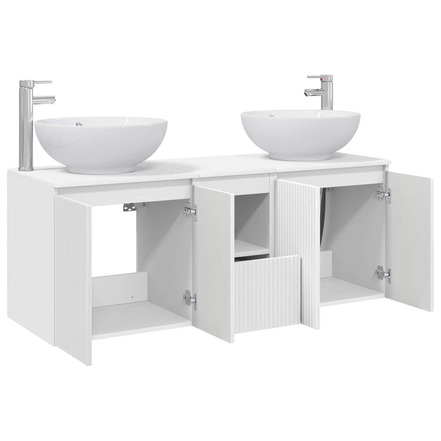 vidaXL Bathroom Cabinet Set 3 pcs White 49.5 x 44.5 x 65 cm 4