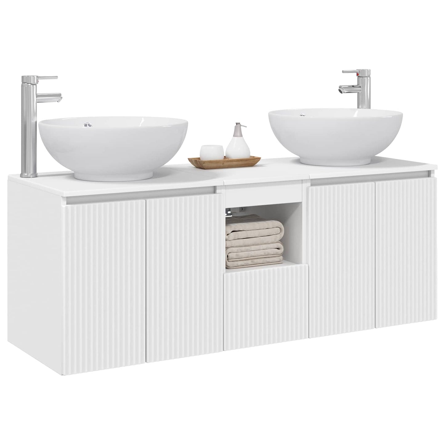 vidaXL Bathroom Cabinet Set 3 pcs White 49.5 x 44.5 x 65 cm 3