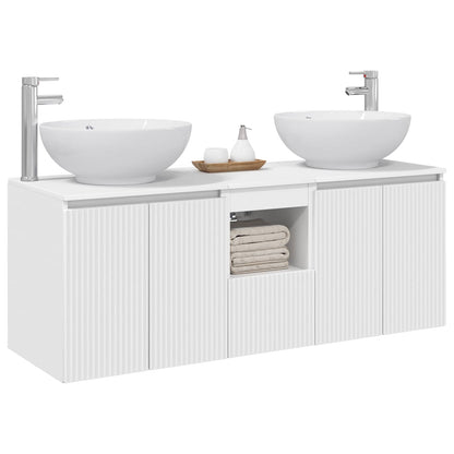 vidaXL Bathroom Cabinet Set 3 pcs White 49.5 x 44.5 x 65 cm 3