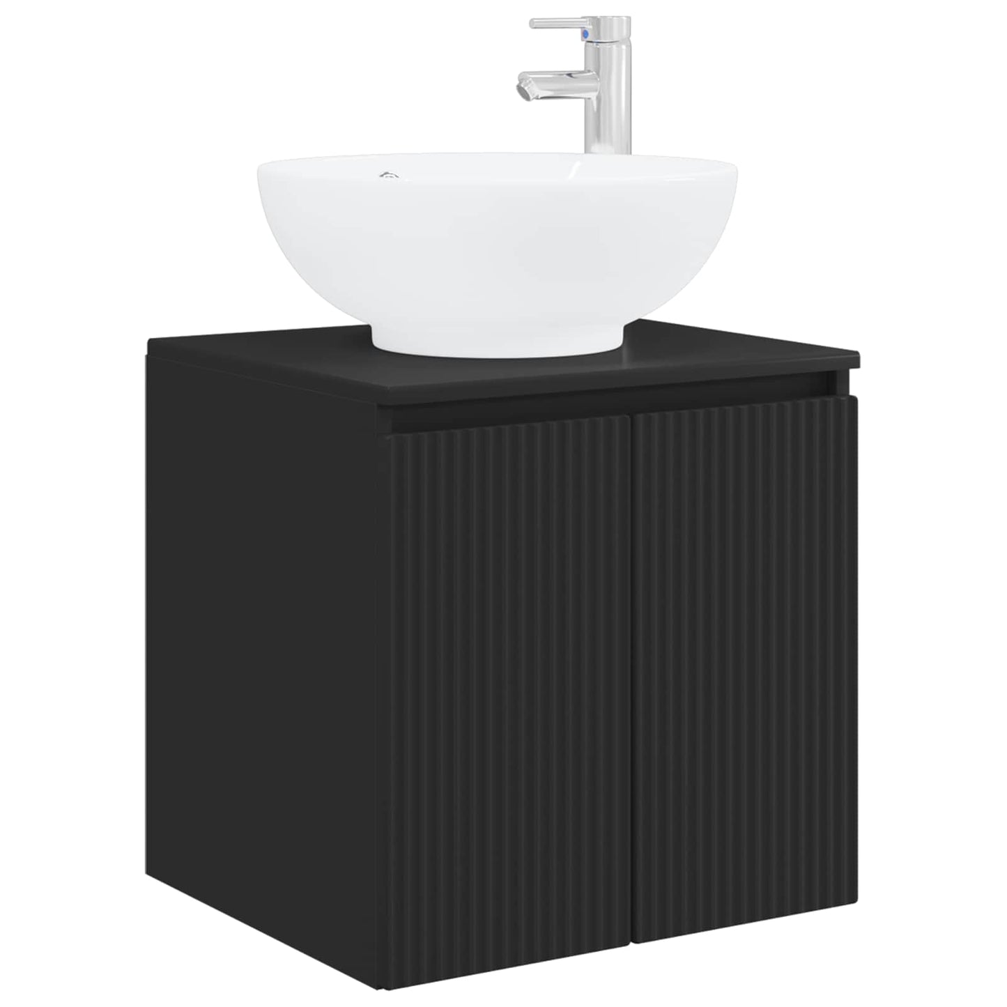 vidaXL Bathroom Cabinet Set 3 pcs Black 49.5 x 44.5 x 65 cm 5