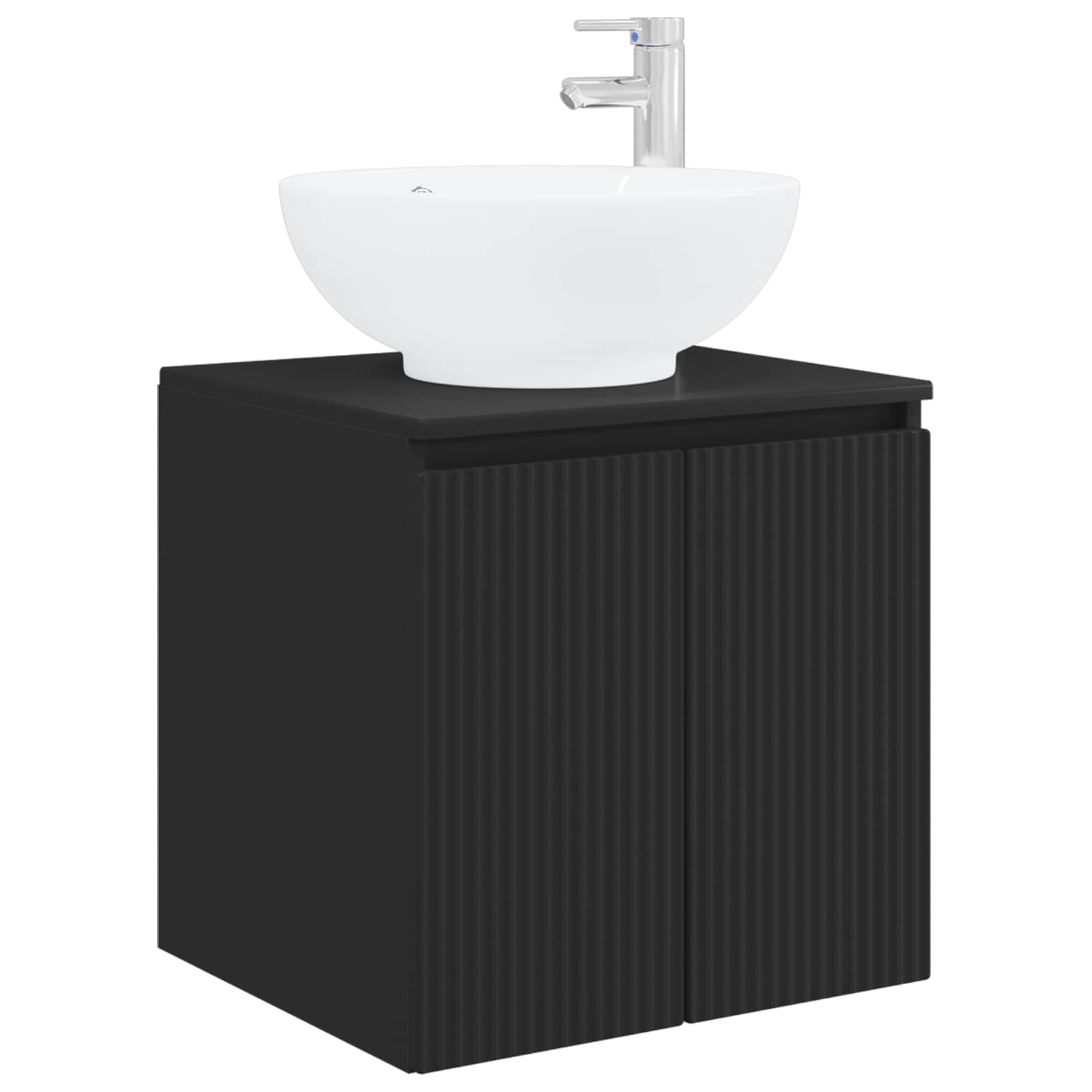 vidaXL Bathroom Cabinet Set 3 pcs Black 49.5 x 44.5 x 65 cm 5