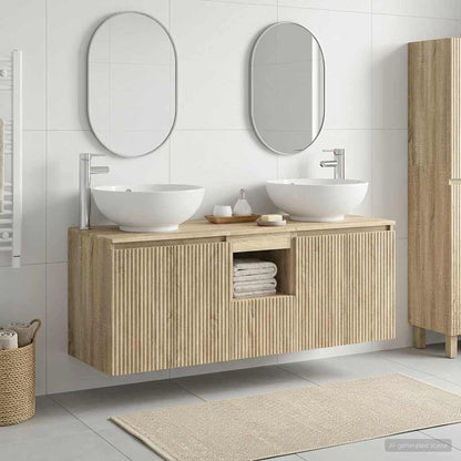 vidaXL Bathroom Cabinet Set 3 pcs Sonoma Oak 49.5 x 44.5 x 65 cm 1