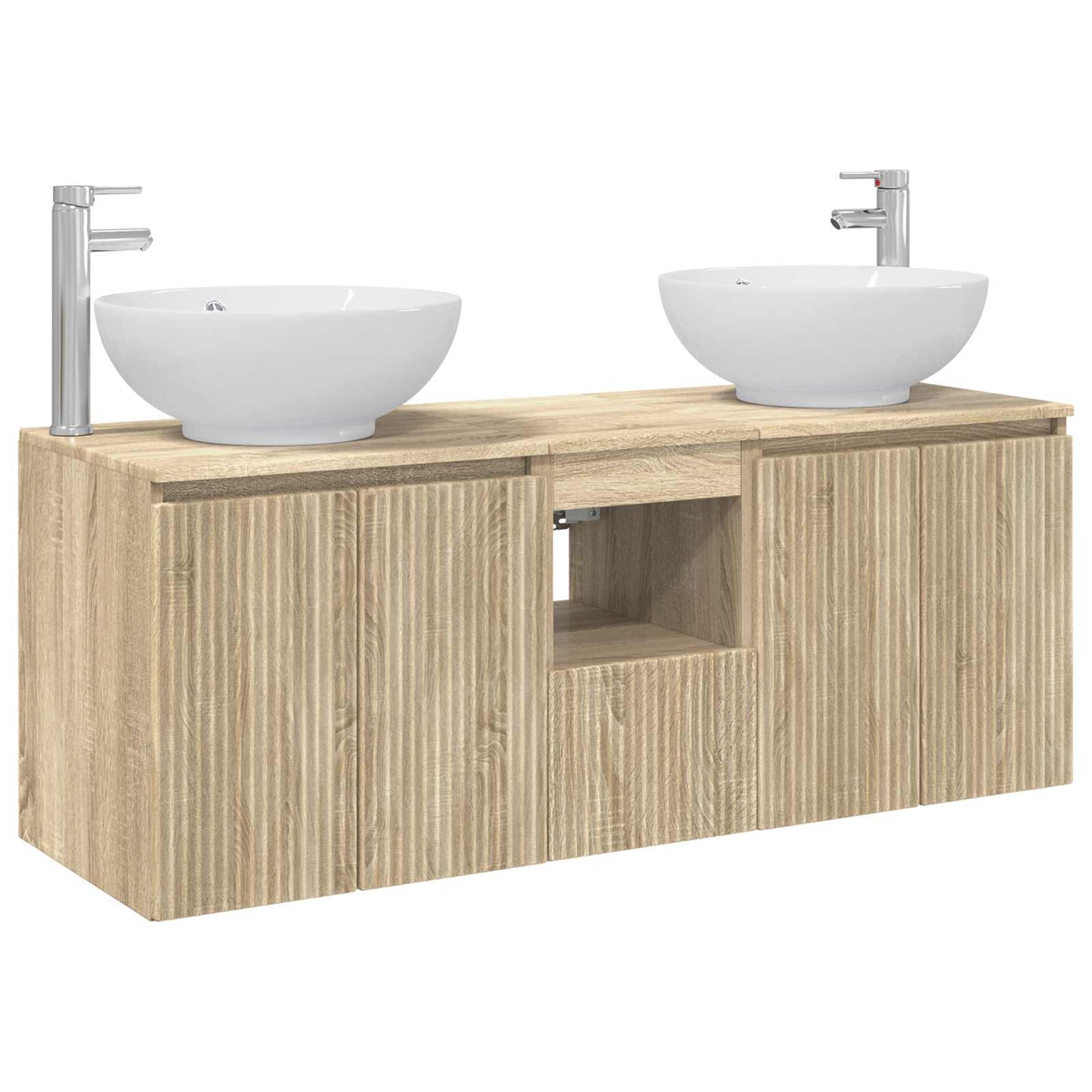 vidaXL Bathroom Cabinet Set 3 pcs Sonoma Oak 49.5 x 44.5 x 65 cm 2