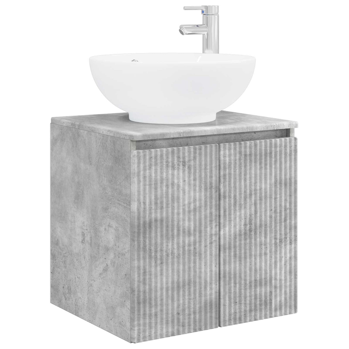 vidaXL Bathroom Cabinet Set 3 pcs Concrete Grey 49.5 x 44.5 x 65 cm 5