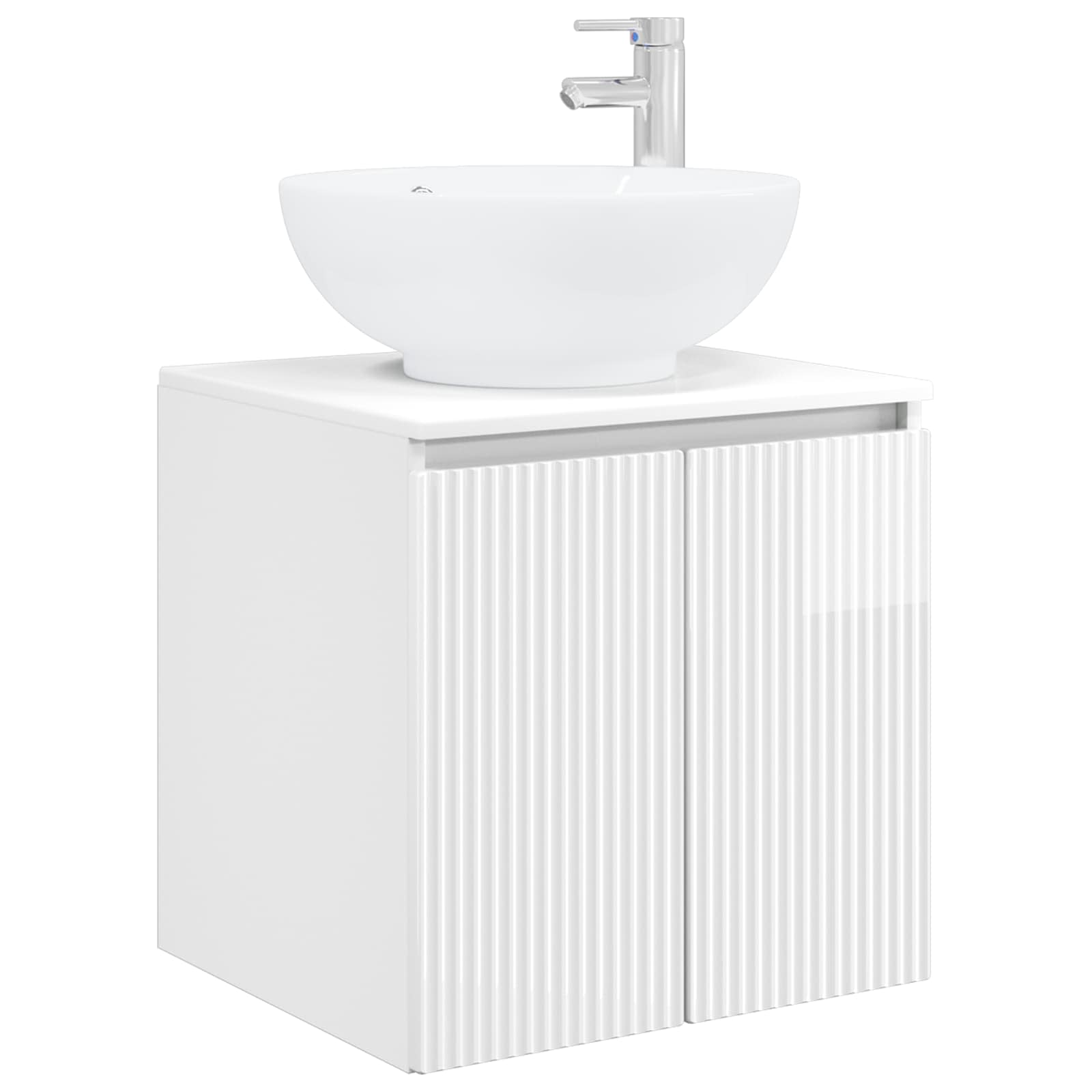 vidaXL Bathroom Cabinet Set 3 pcs High Gloss White 49.5 x 44.5 x 65 cm 5