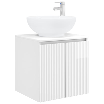 vidaXL Bathroom Cabinet Set 3 pcs High Gloss White 49.5 x 44.5 x 65 cm 5