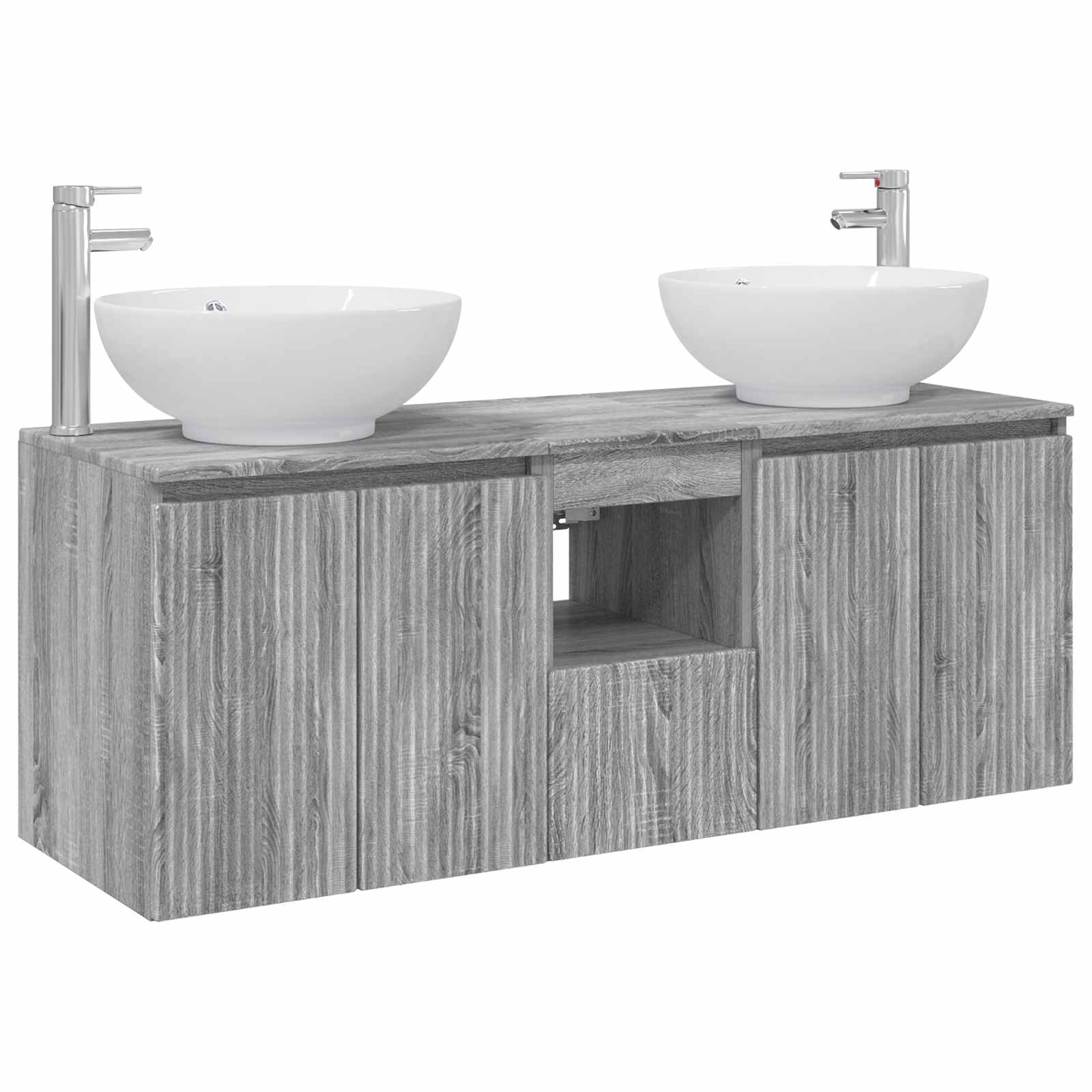 vidaXL Bathroom Cabinet Set 3 pcs Grey Sonoma 49.5 x 44.5 x 65 cm 2