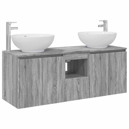 vidaXL Bathroom Cabinet Set 3 pcs Grey Sonoma 49.5 x 44.5 x 65 cm 2