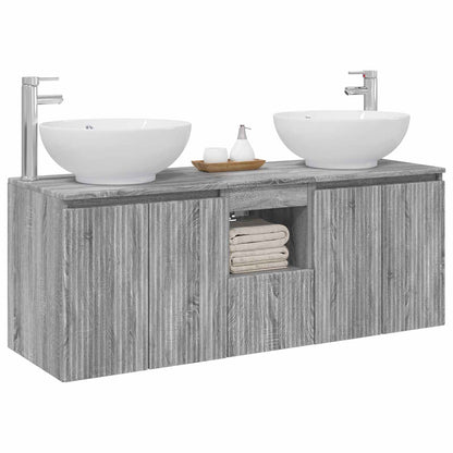 vidaXL Bathroom Cabinet Set 3 pcs Grey Sonoma 49.5 x 44.5 x 65 cm 3