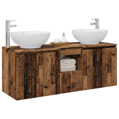 Bathroom Cabinet Set 3 pcs 129 x 44.5 x 80 cm Old wood