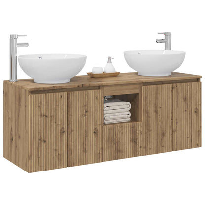 vidaXL Bathroom Cabinet Set 3 pcs Artisan Oak 129 x 44.5 x 80 cm 3