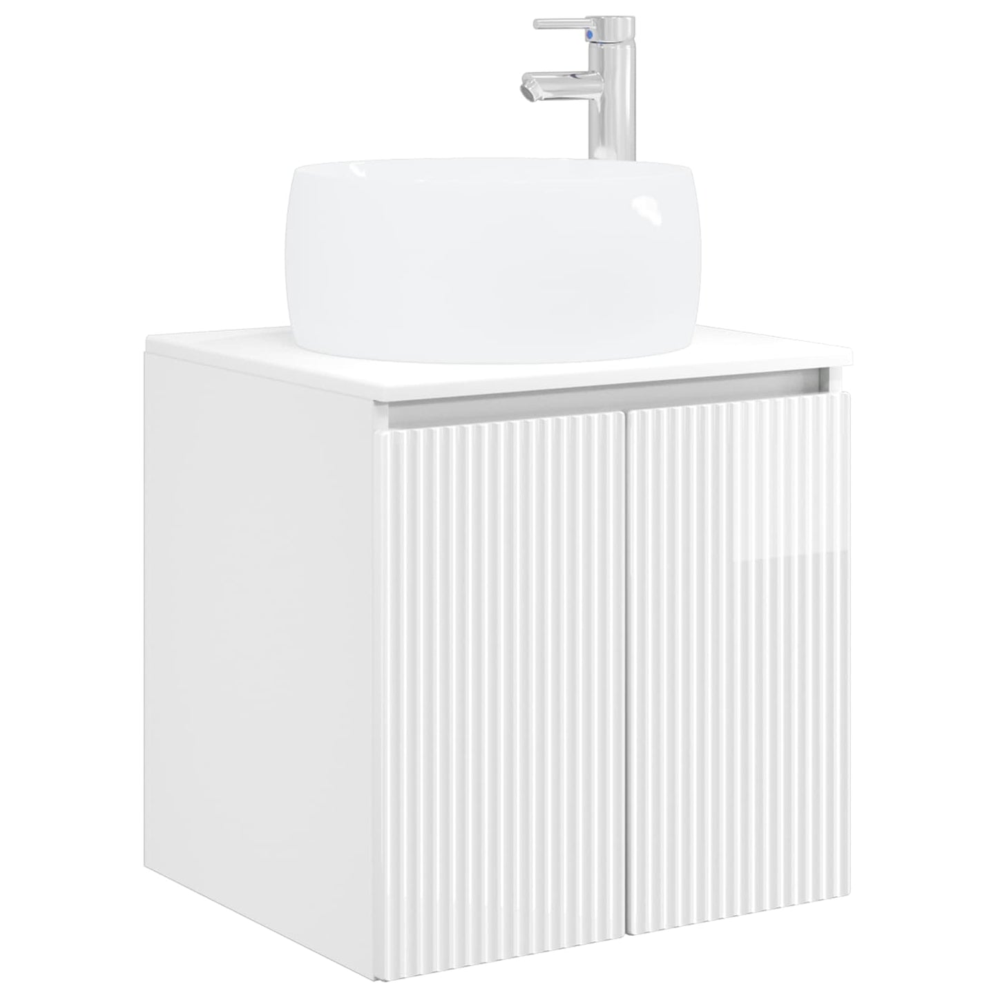 vidaXL Bathroom Cabinet Set 3 pcs High Gloss White 49.5 x 44.5 x 66 cm 4