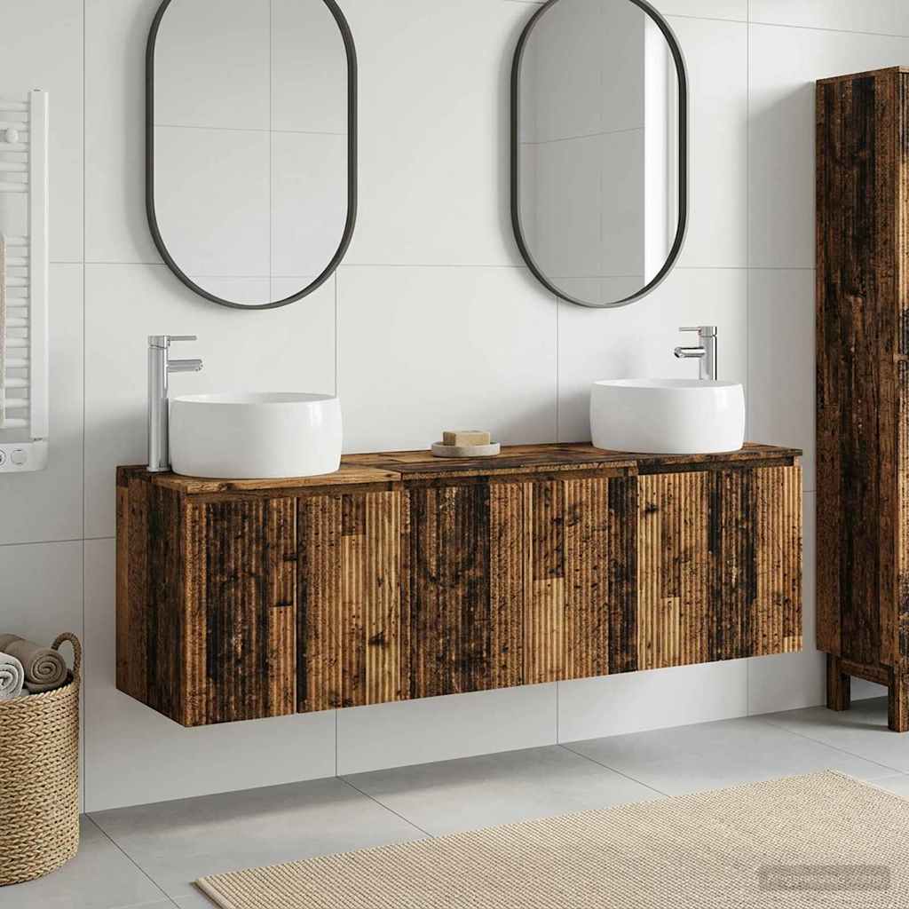 Bathroom Cabinet Set 3 pcs 161.5 x 44.5 x 80 cm Old wood