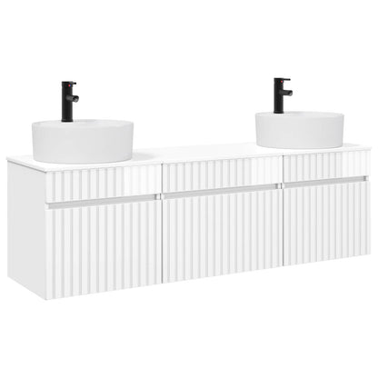 vidaXL Bathroom Cabinet Set 3 pcs High Gloss White 49 x 44.5 x 65 cm 2