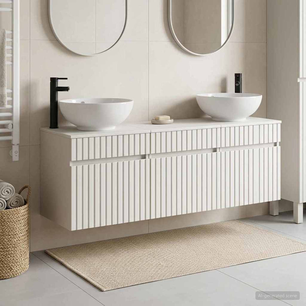 vidaXL Bathroom Cabinet Set 3 pcs White 49 x 44.5 x 66.5 cm